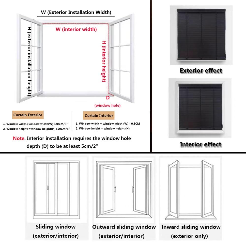 generisch Holzjalousien Jalousie Schwarz Echtholz Jalousette Für Fenster W 30 45 60 75 90 100 115 130 145 160cm Horizontale Jalousien 50 mm Lamellen Wand- und Deckenmontage(140W x 210cm H)