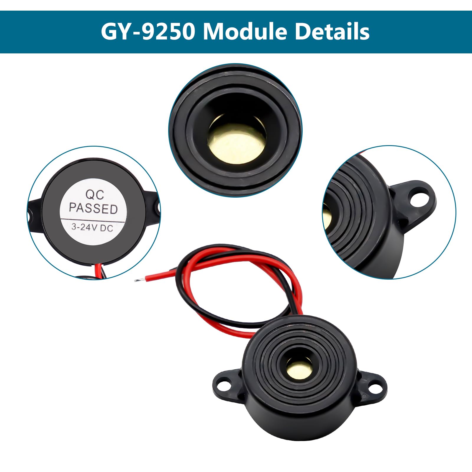 SFM-27 95DB Cicalino elettronico Binghe 5 Pezzi SFM-27 DC 3-24V Sirena di Allarme Elettronica Piezo Attivo Buzzer Adatto per articoli elettronici Compatibile con Arduino
