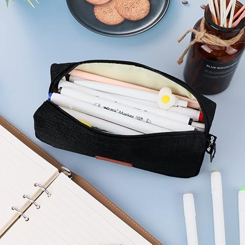 Miniatura 2 de iSuperb Estuche pequeño para lápices, lindo soporte para bolígrafo, organizador estético para niños, niñas, niños, estudiantes, suministros