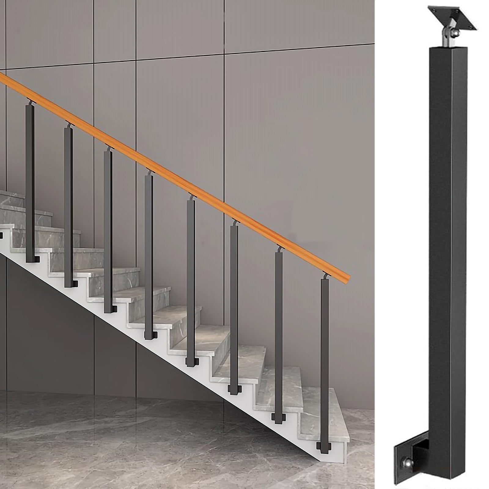 Support de poteau d'escalier métallique pour sécuriser vos balcons et terrasses modernes