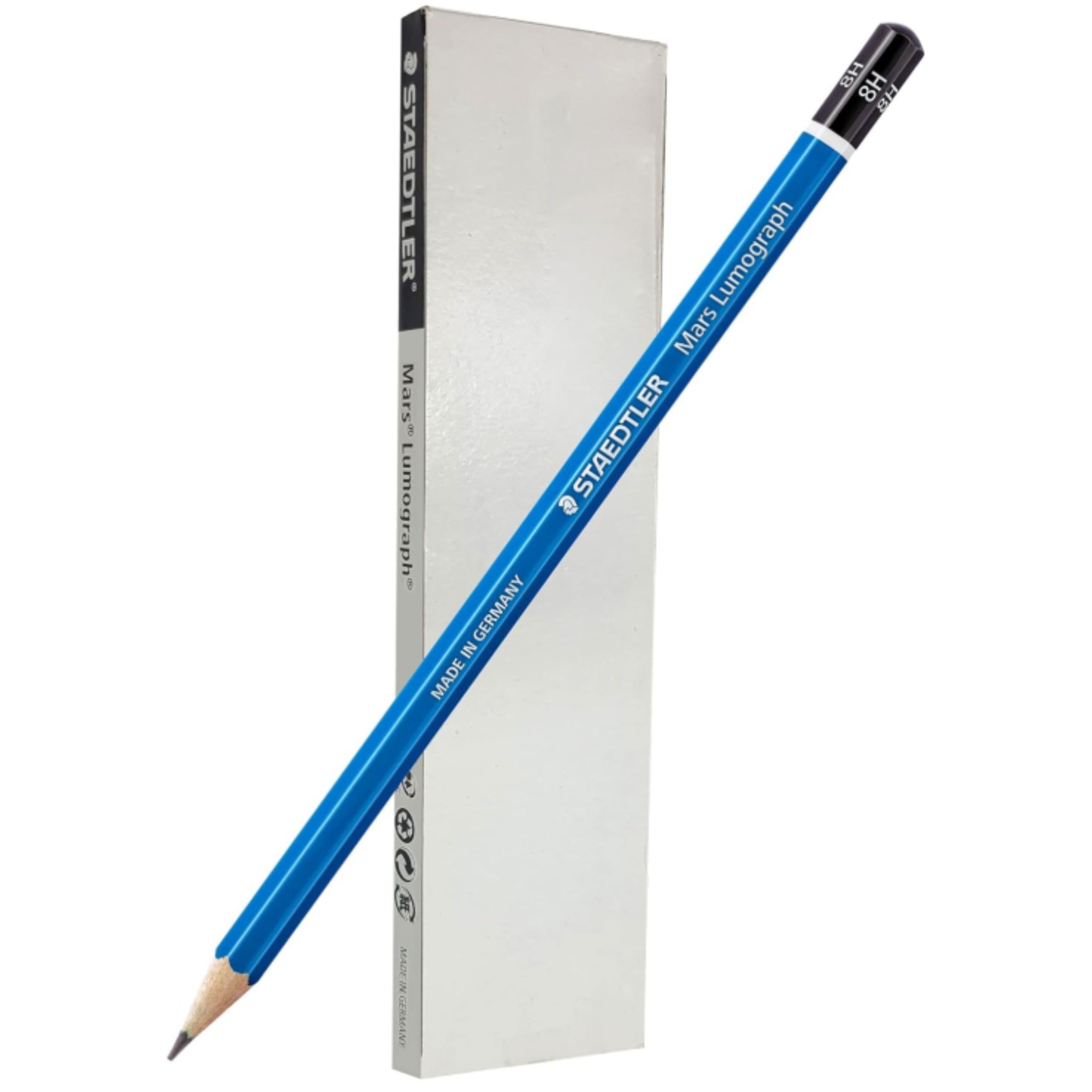 STAEDTLER Mars Lumograph 8H Graphite Art Drawing Pencil, 6 Pencils