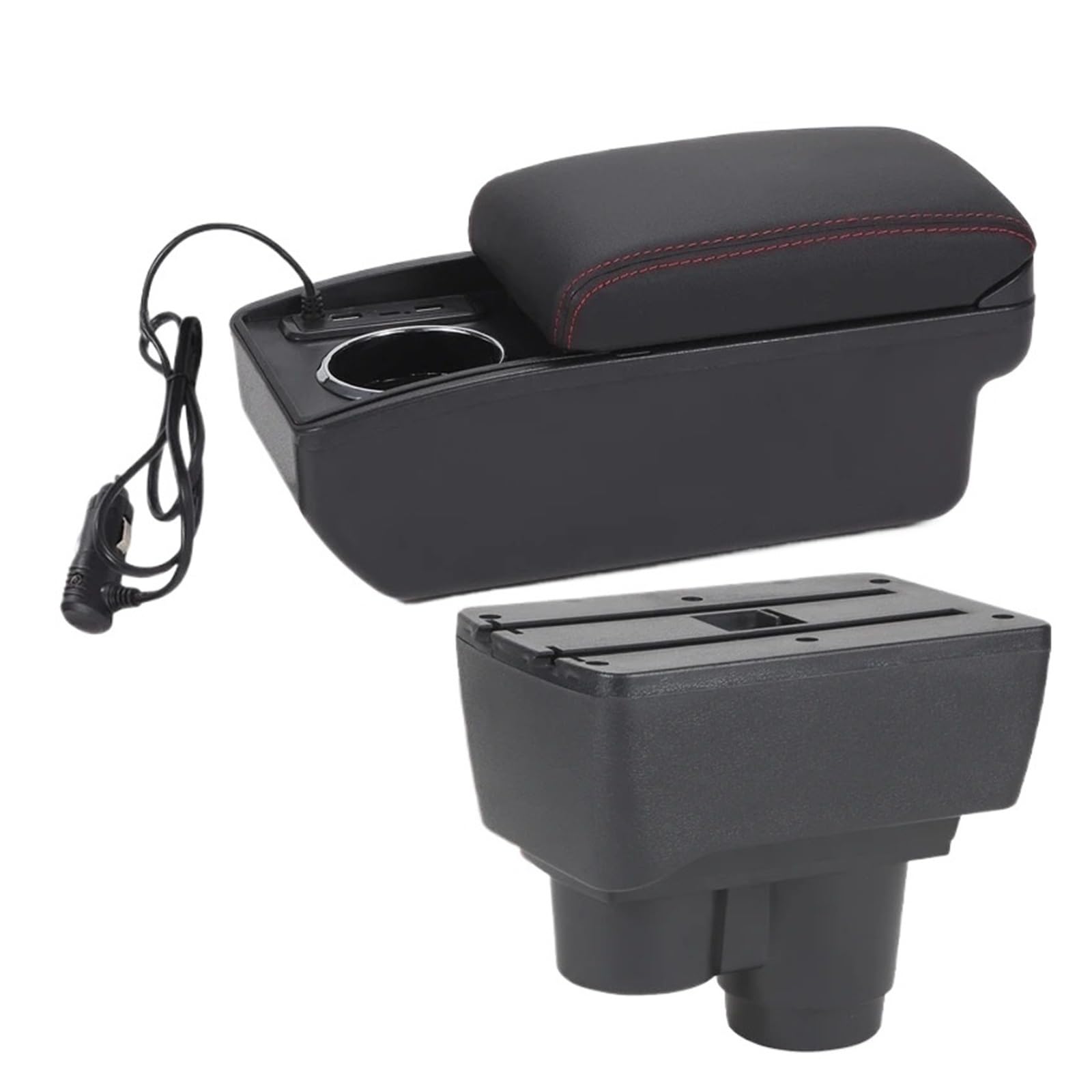 Umdjju A1 Fast Charging For Duster 2019-2024 Armrest Dedicated Retrofit Interior Storage Box Car Accessories Car Centre Console Armrest Box(A1 Fast Charging)