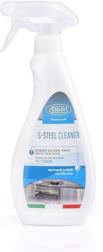 FABER Limpiador y pulidor de acero inoxidable – Detergente diario para eliminar huellas dactilares, residuos, marcas de agua, rayas y grasa de todo