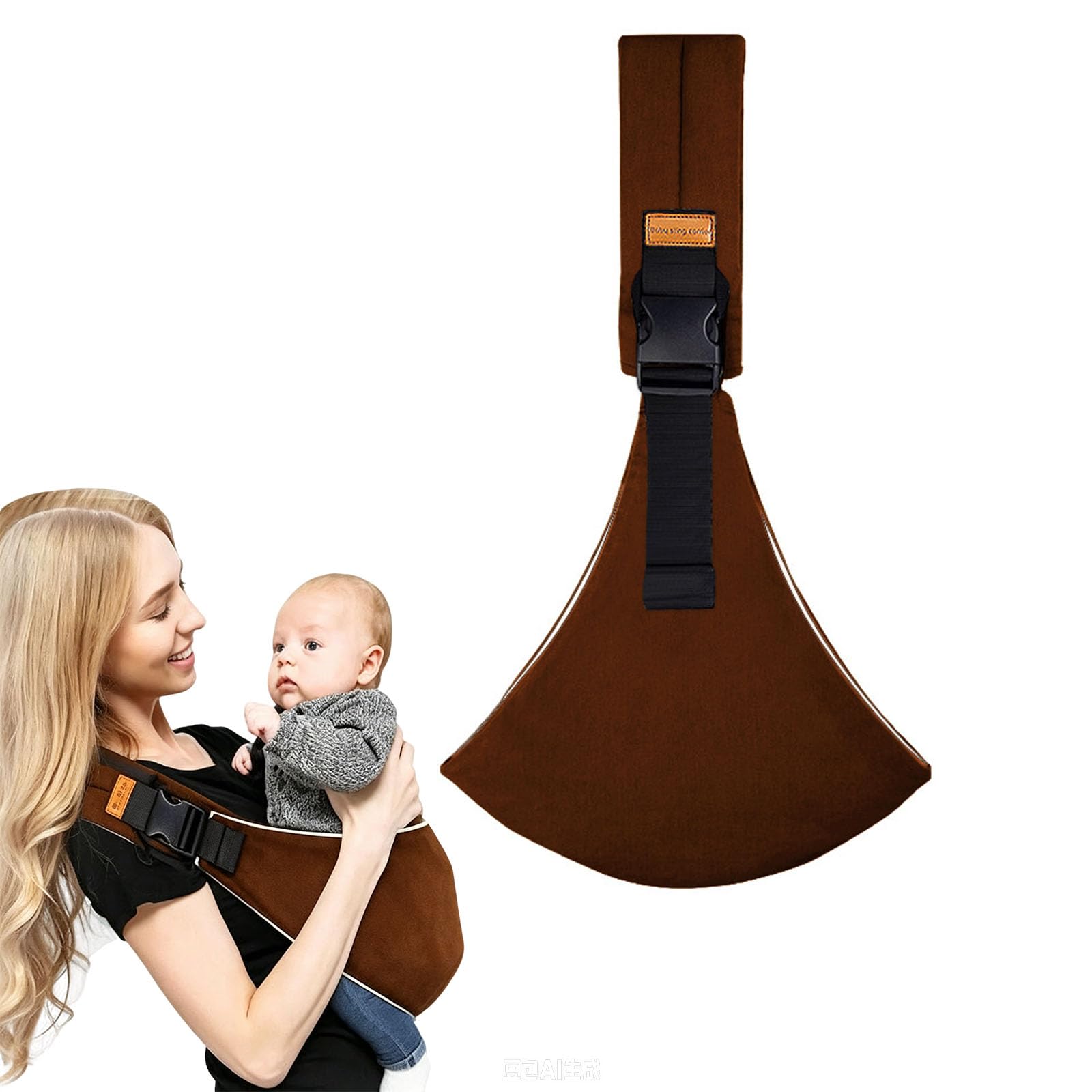 Baby Carrier for 0 to 3 Year Baby, Adjustable Front Facing Baby Carrier, Ergonomic Support for Daily Walks and Travel, Comfortable Baby Sling Carrier for Active Parents, Black (Brown)-image-26