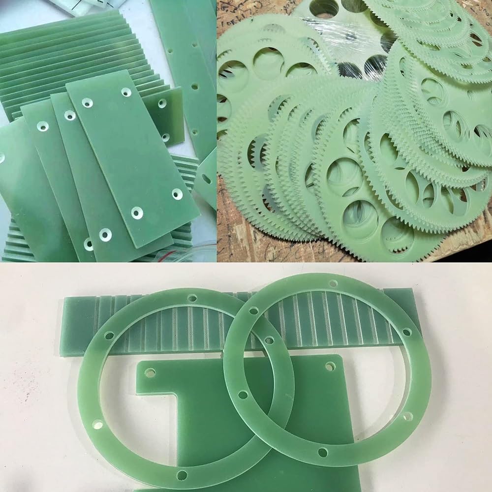 Epoxy Plate, Tablero epoxi, tablero de fibra de vidrio G10 FR4, tablero epoxi verde claro 3240 Tablero de resina epoxi, fibra de vidrio FR-4 de 0,5/1/1,5/2/3/4/5 mm de espesor. 1 ud.(3mm,235x235mm)