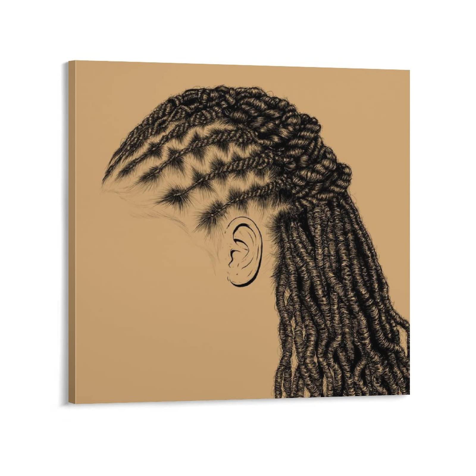 Amazon.com: Wall Art Decoration Natural Hair Girl Braid Hair Art Fashion  Salon Hair PosterCanvas Painting Posters And Prints Wall Art Pictures for  Living Room Bedroom Decor 20x20inch(50x50cm): Posters & Prints