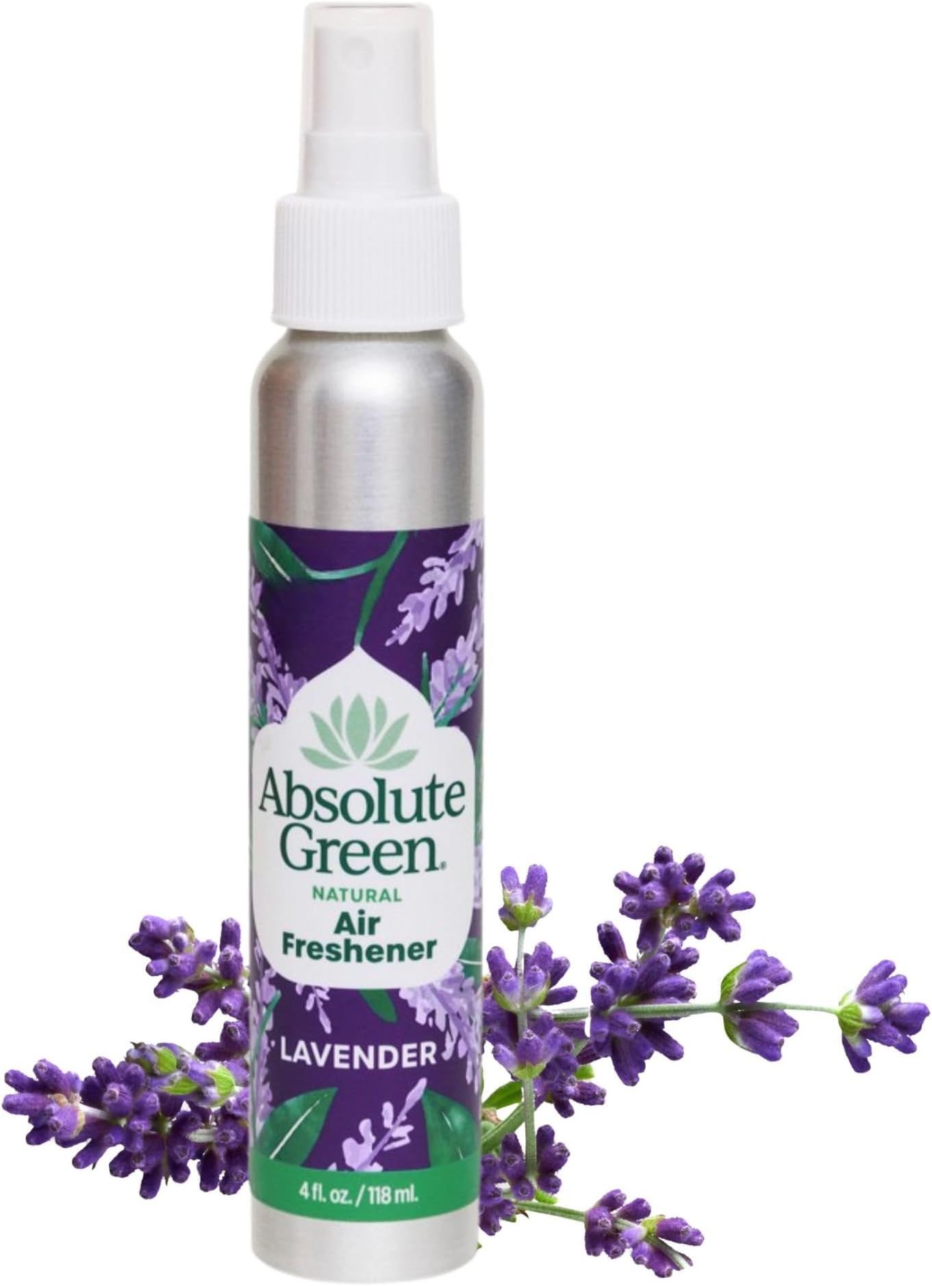 Absolute Green Air Freshener Room Spray, Non-Toxic, Cover Odors, Safe around Kids and Pets, Natural Lavender Scent 4oz (1 Pack)