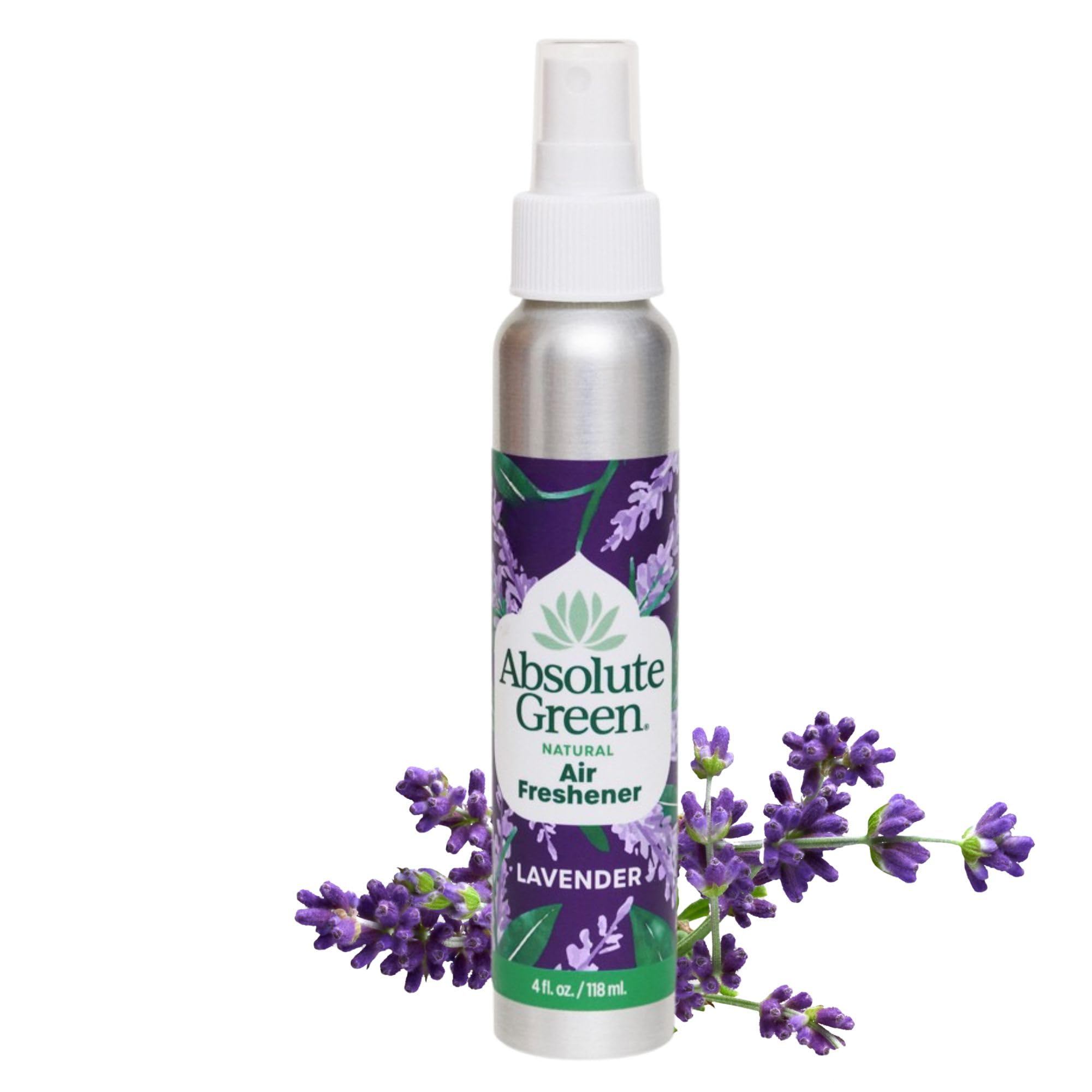 Absolute Green Air Freshener Room Spray, Non-Toxic, Cover Odors, Safe around Kids and Pets, Natural Lavender Scent 4oz (1 Pack)