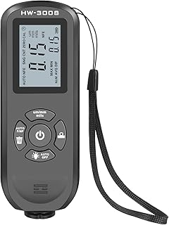 mewmewcat Testador De Tinta Automotiva,Medidor de espessura de revestimento para testador de tinta automotiva com detector de profundidade de revestimento de tela de LCD digital para medição da