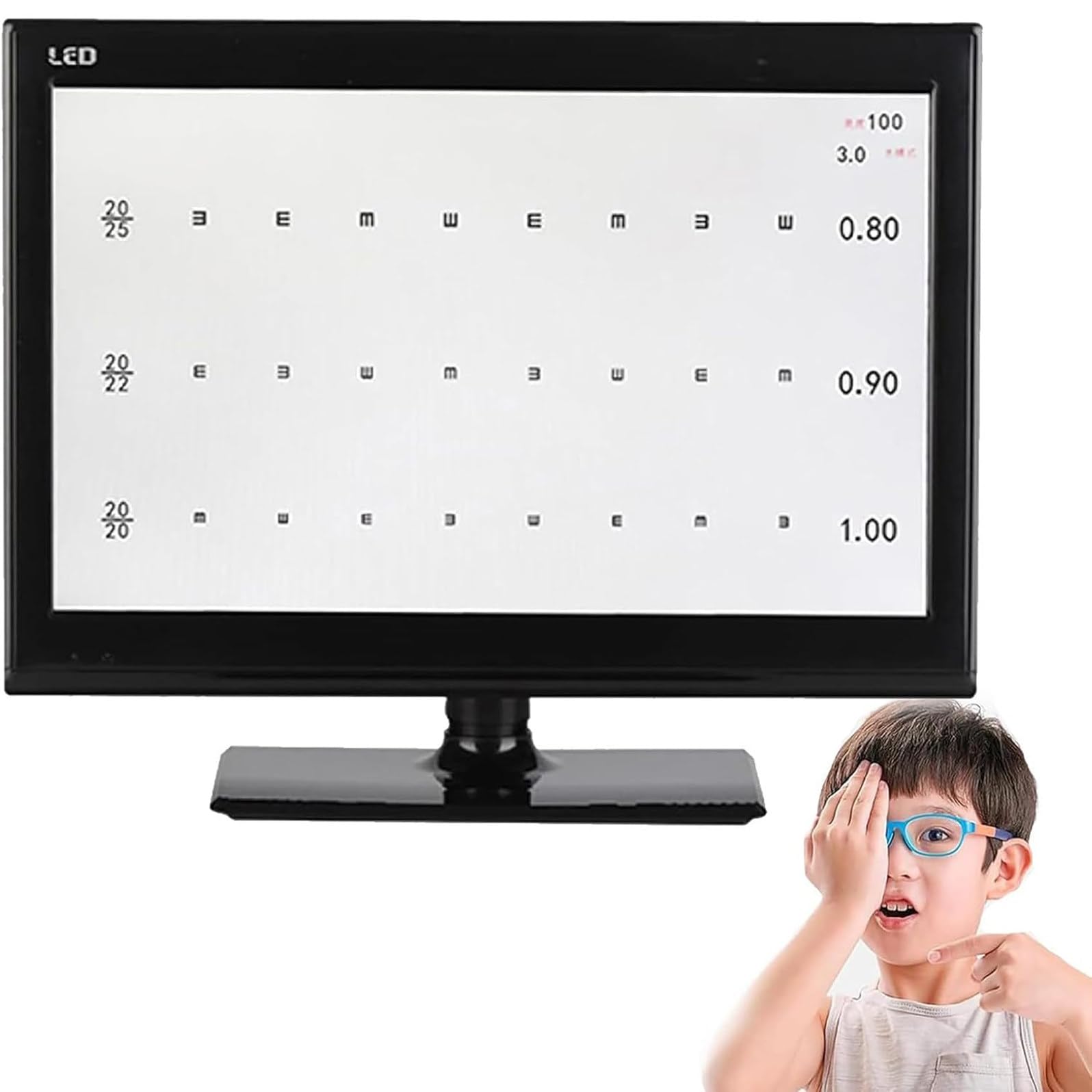 Tabla ocular digital LCD de 21.5 pulgadas para equipar salas de optometría y hospitales