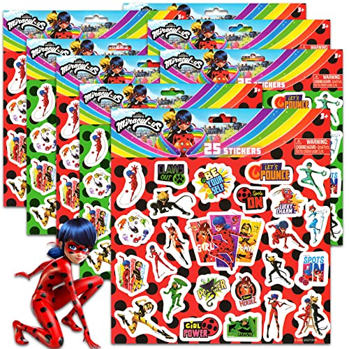 Miraculous Ladybug Stickers 200 Pack - Miraculous Ladybug Stickers for Kids | Miraculous Ladybug Party Favors