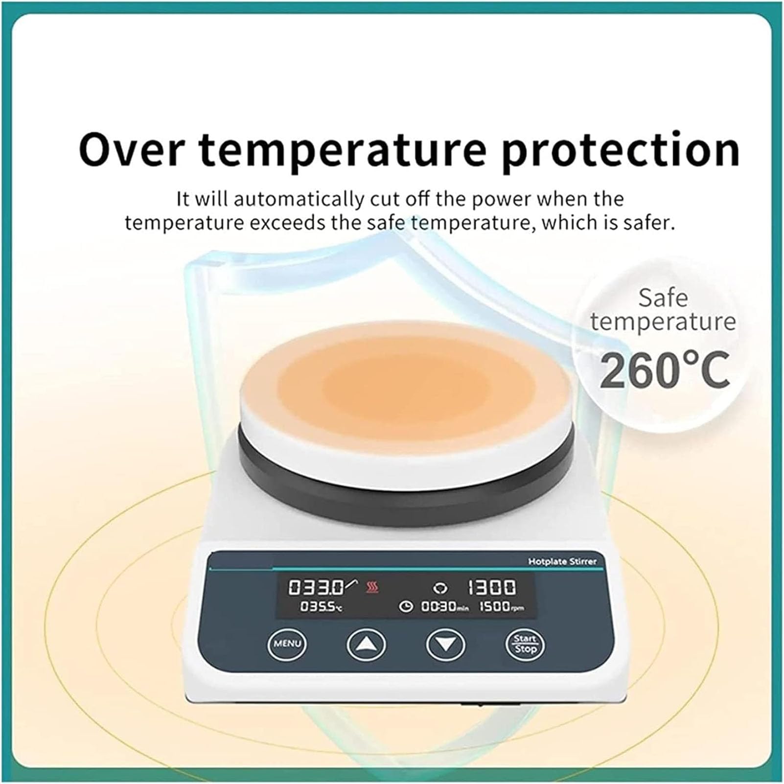 Agitador Magnético Digital De Placa Caliente, Agitador De Laboratorio Agitador De Líquido De 3 litros con Pantalla LED, Adecuado para Avance Y Retroceso, para Investigación Y Análisis Químicos