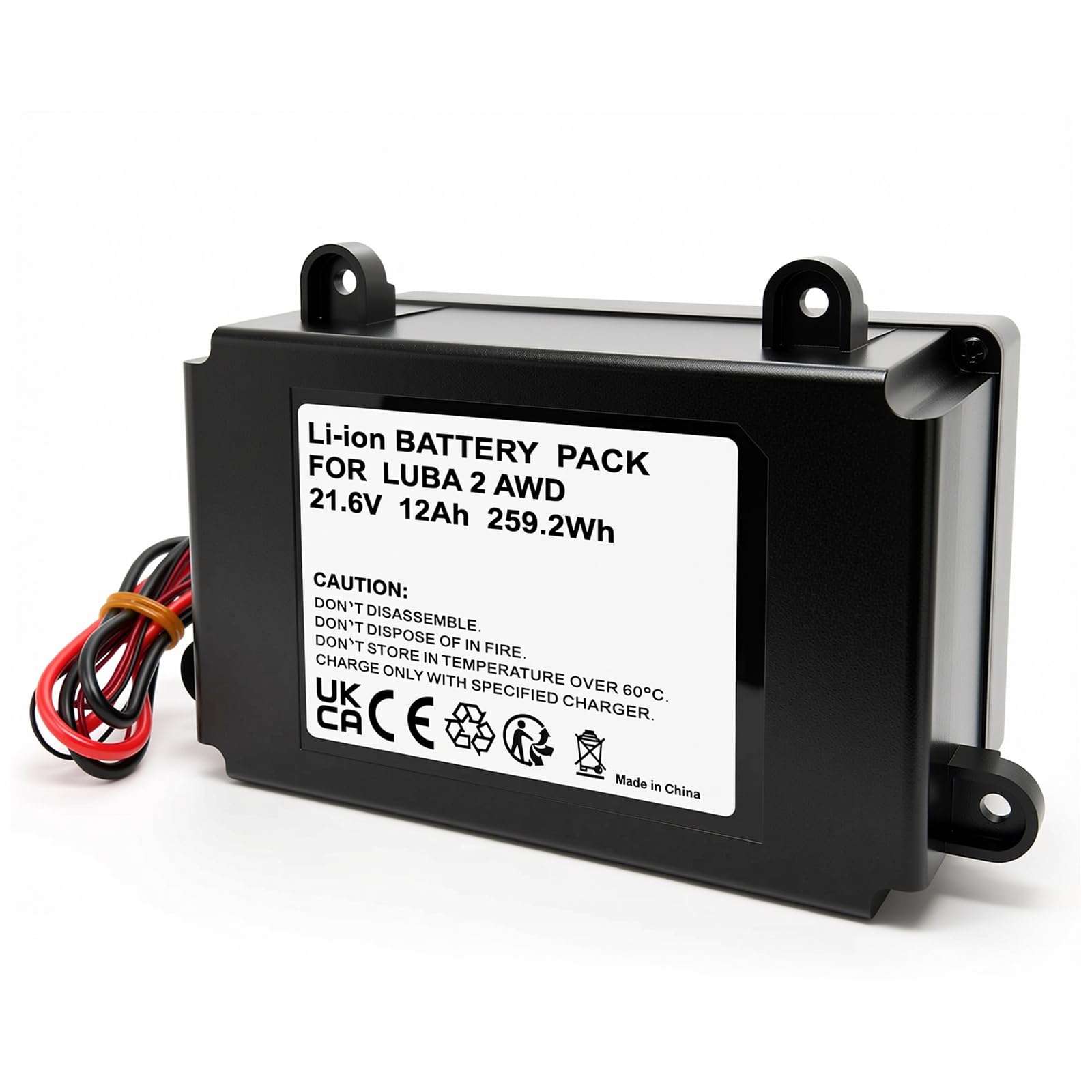 Batería de 12 Ah para Robot cortacésped Mammotion LUBA1, LUBA 2 AWD 1000, LUBA 2 AWD 3000, etc., Repuesto para HM02, WDBT0000002000, D.015.SZ0148, etc