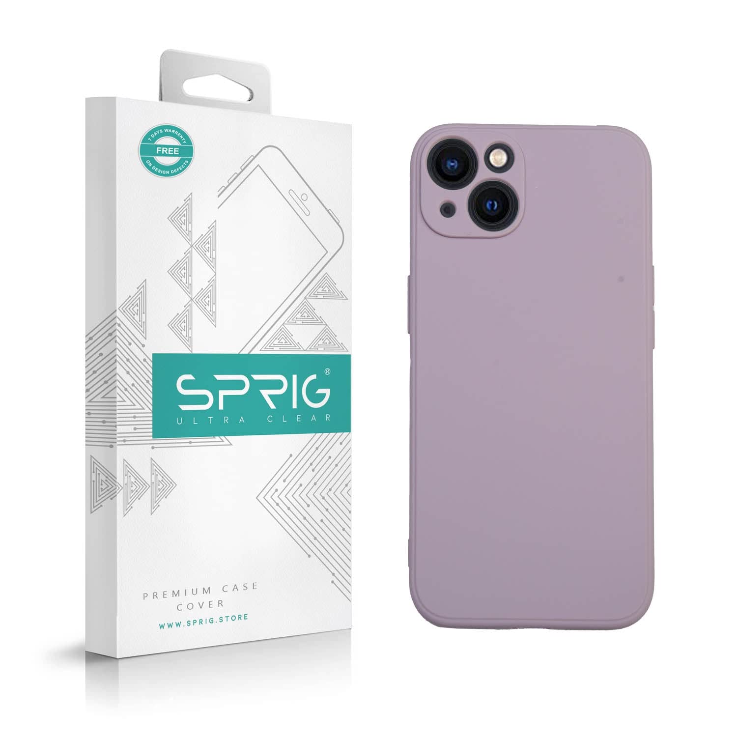 SPRIG TPU Matte Back Cover/Back Case for iPhone 13 (Lavender Purple)