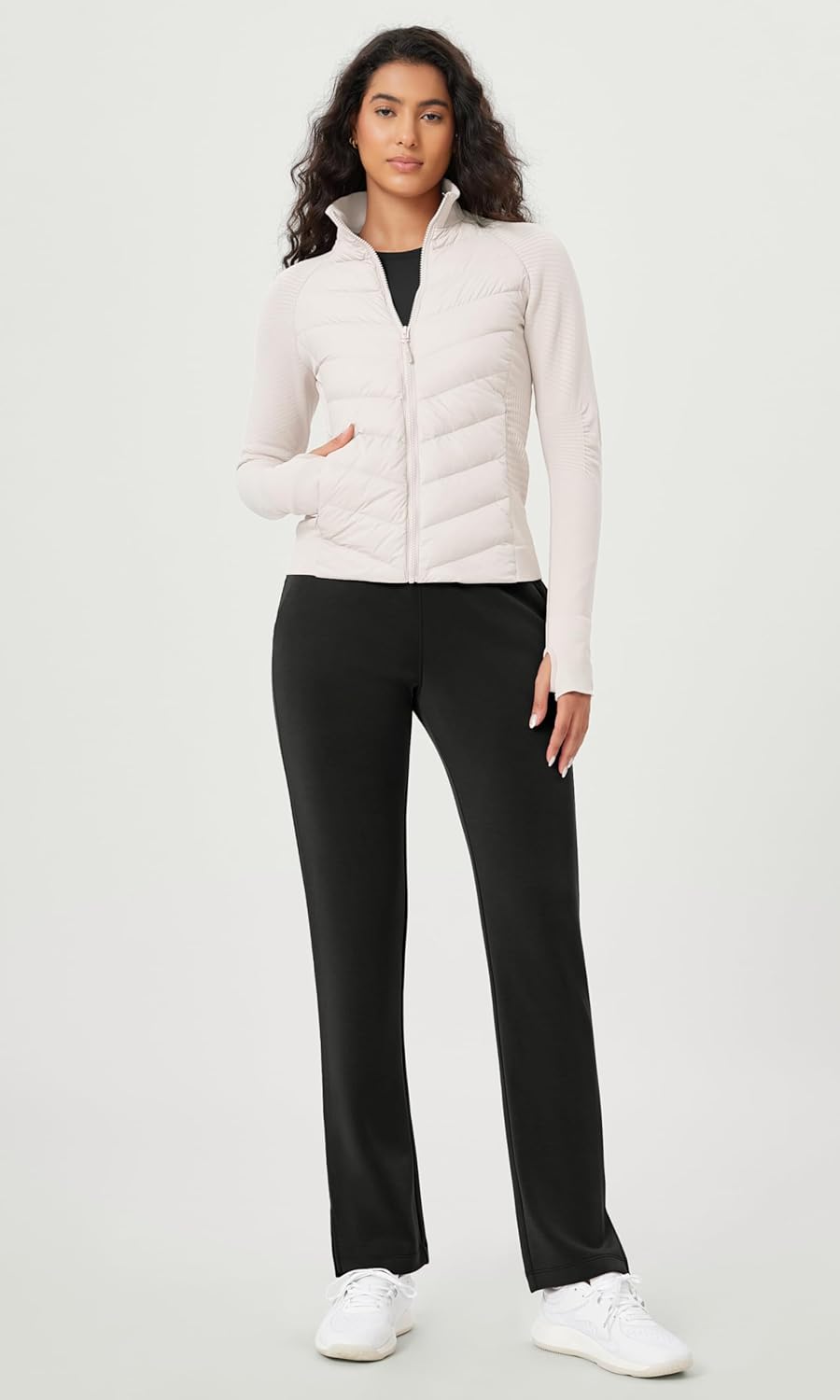 ODODOS Women's Modal Soft Split-Hem High Waist Pants with Pockets Adjustable Shockcord Casual Lounge Pants - Image 4