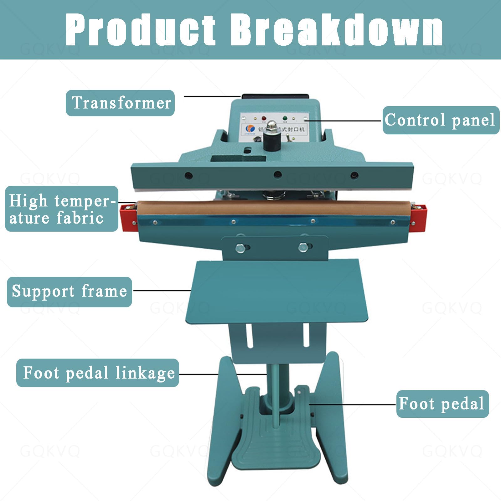 Máquina de sellado por impulso para papel de aluminio y bolsas de plástico, ancho de sellado de 8 mm, tiempo de calentamiento ajustable para calefacción de doble cara, ideal para uso doméstico y