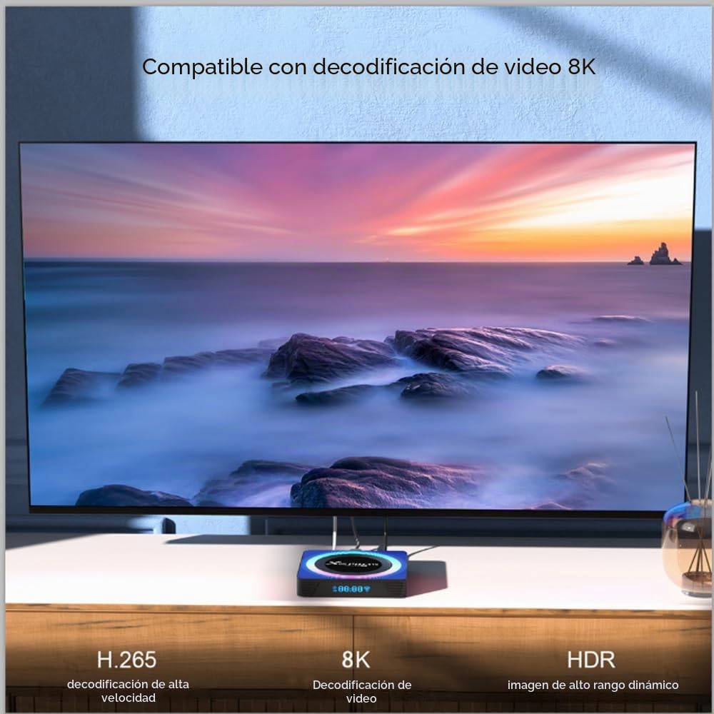 Android 13.0 TV Box,X88 Pro 13 Acrylic 4GB RAM 64GB ROM RK3528 Quad-Core WiFi6 Dual Band 2.4G/5.8G BT5.0 8K HDR10+ Ultra HD USB3.0 Smart Home Player
