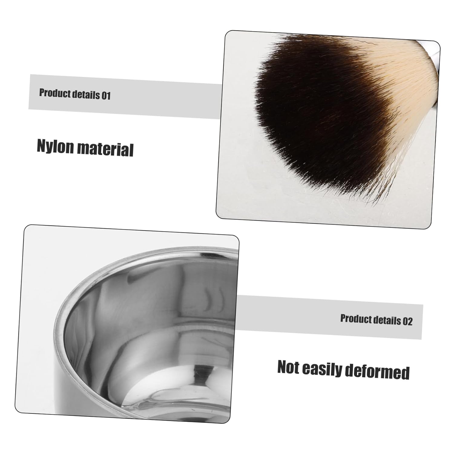 Didiseaon Men's Shaving Brush Set Wet Dry Shaving Kit with Nylon Brush Stainless Steel Bowl and Holder for Home and Travel Grooming Essentials