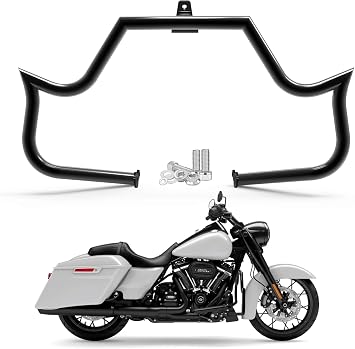 Motorcycle Engine Guard Crash Bar for Harley Davidson Touring Road Glide Road King Street Glide Electra Glide CVO and Trike Models 2009-2025 Highway Bar Black