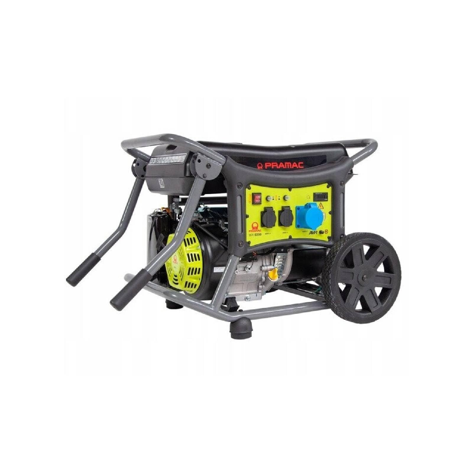 La zappa Generatore "WX 6200 ES" motore OHV monofase con funzionamento a benzina e avviamento a strappo ed elettrico 5800 W