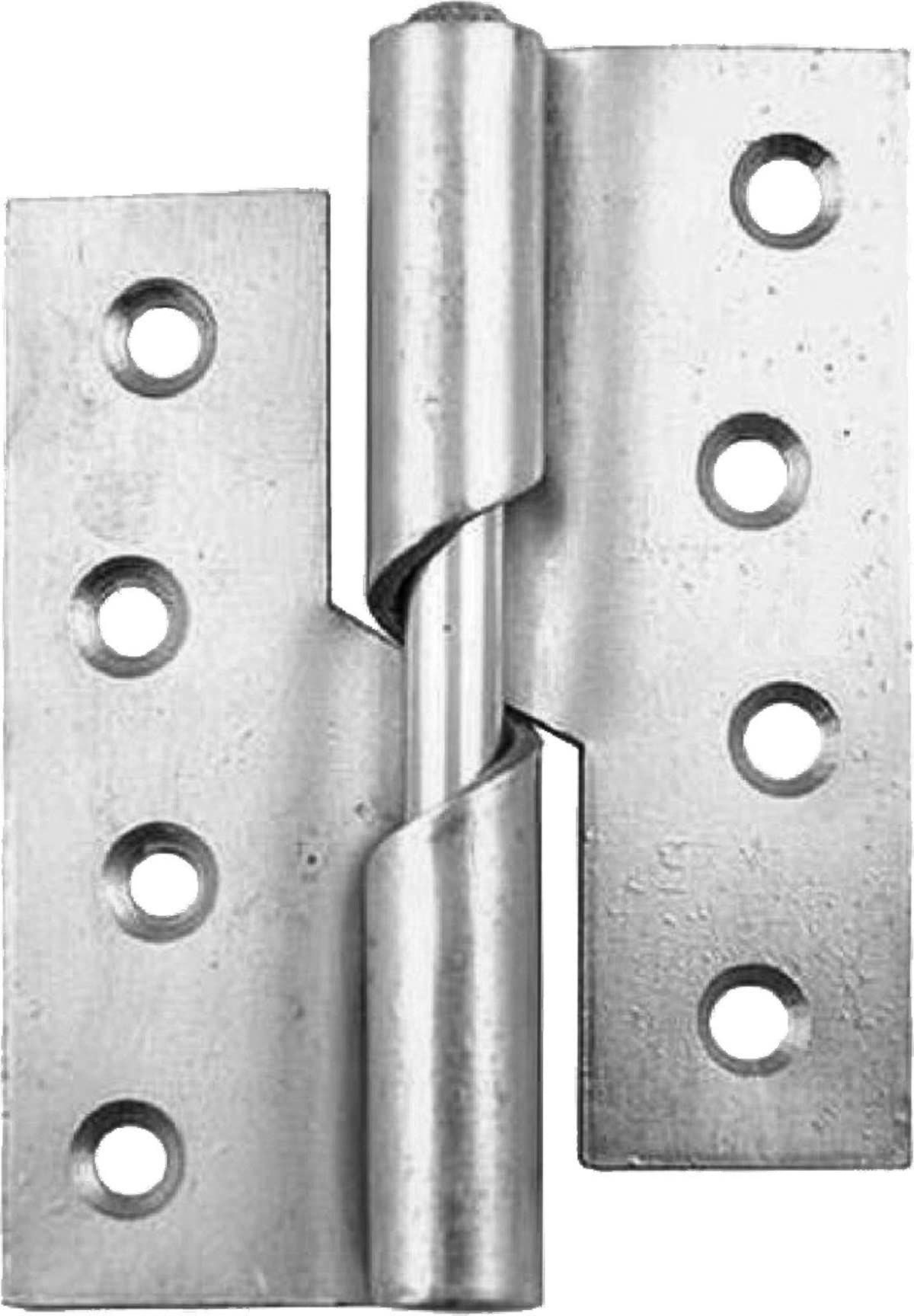 Merriway BH06206 Rising Butt Hinge Right Hand BZP 100mm (4 Inch) (Pack of 2), Silver Tone