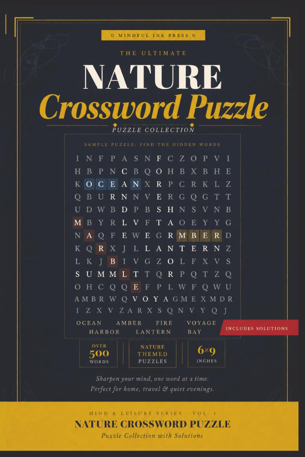 Nature crossword puzzle book: Nature word search puzzles, 500+ words | perfect for adults, seniors & nature lovers