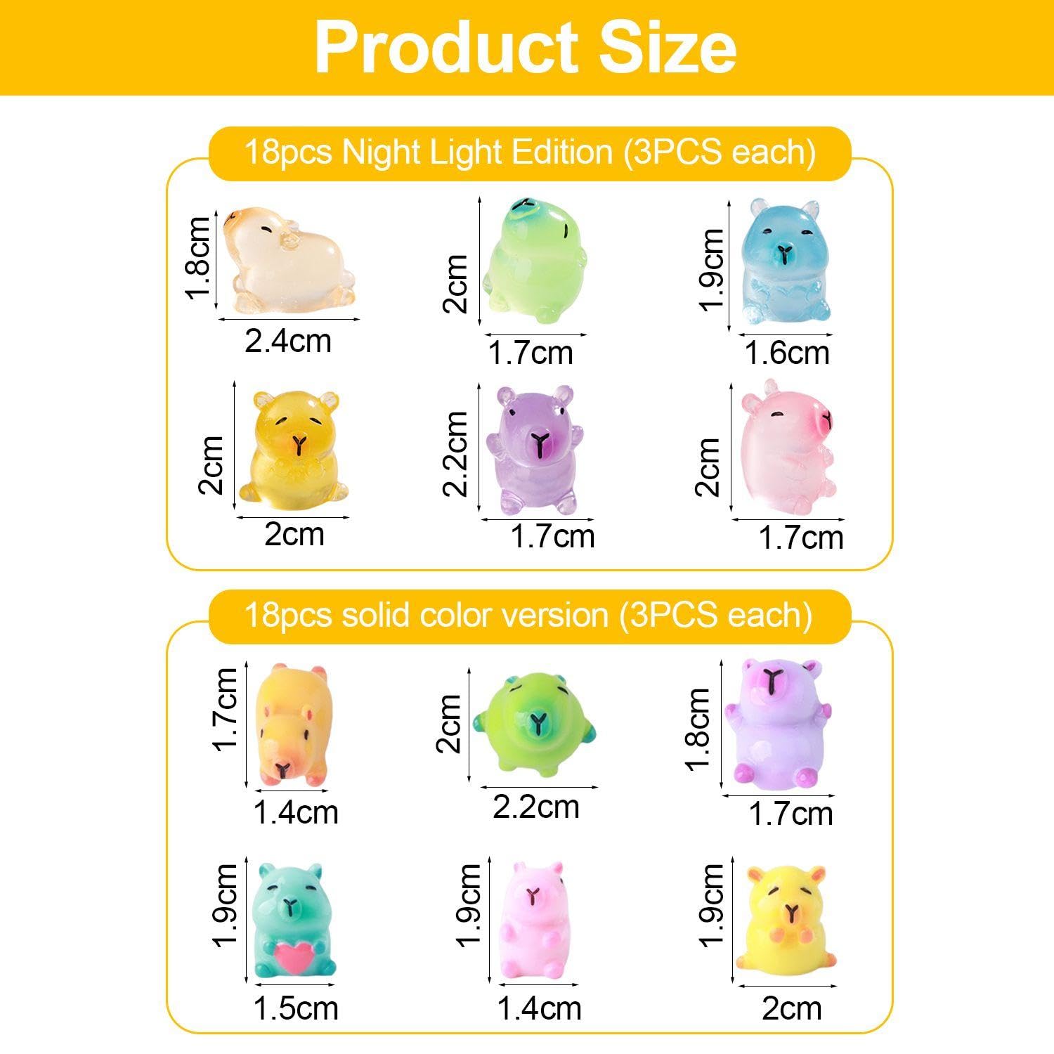TVSVKWE 36 Pieces Cartoon Capybara Ornaments, Creative Cute Ornaments, Children'S Toys, Micro Landscape Accessories - Image 2