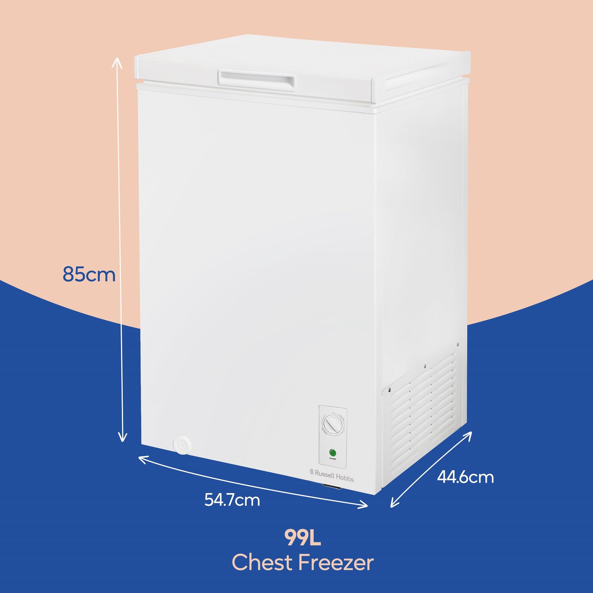 Russell Hobbs White Chest Freezer 198L Freestanding with 5 Year Warranty, Adjustable Thermostat, Chill or Freeze Function, 4 Star Freezer Rating & Suitable for Outbuildings & Garages RH198CF0E1W — view 63