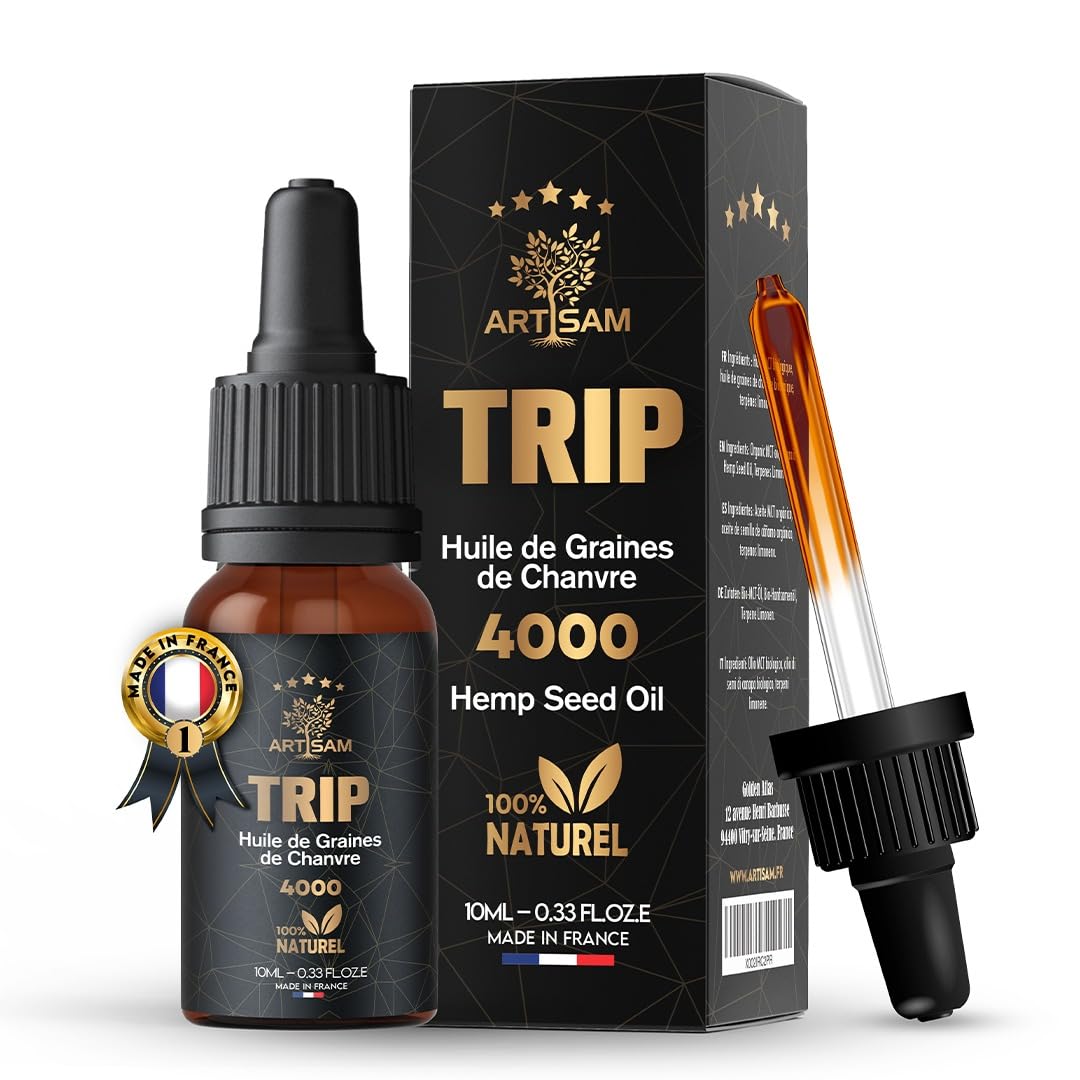 ARTISAM Huile de Graines de Chanvre Bio 4000 – Pressée à froid – Goût Neutre – Routine Bien-Être – Idéale Concentration & Détente – Vegan (Huile de graine de chanvre 4000)