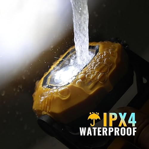 Miniatura 5 de Luz de trabajo recargable LED, paquete de 2 luces magnéticas COB portátiles de 1500 lm con 3 modos y rotación de 360, luz de trabajo impermeable