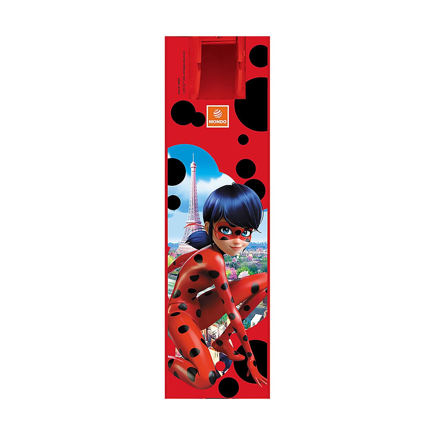 Mondo Toys - MIRACULOUS ALU SCOOTER Monopattino 2 ruote pieghevole in alluminio con pedana extra grip e manubrio regolabile per bambini
