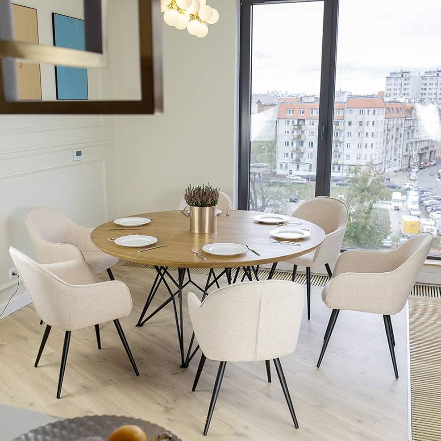 エレッセ  sizeL Selsey Krzesło tapicerowane, beżowe, 57 x 84,5 x 65 : Amazon