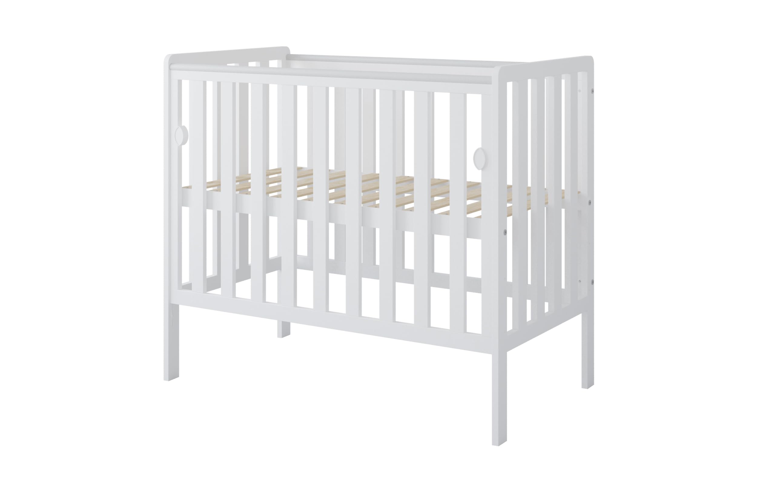 zee Bambi Cuna Colecho Bebe 100x50 cm con Ruedas Portatil Ajustable en Altura 3 Niveles Moises Bebe Convertible Estilo Escandinavo Blanca