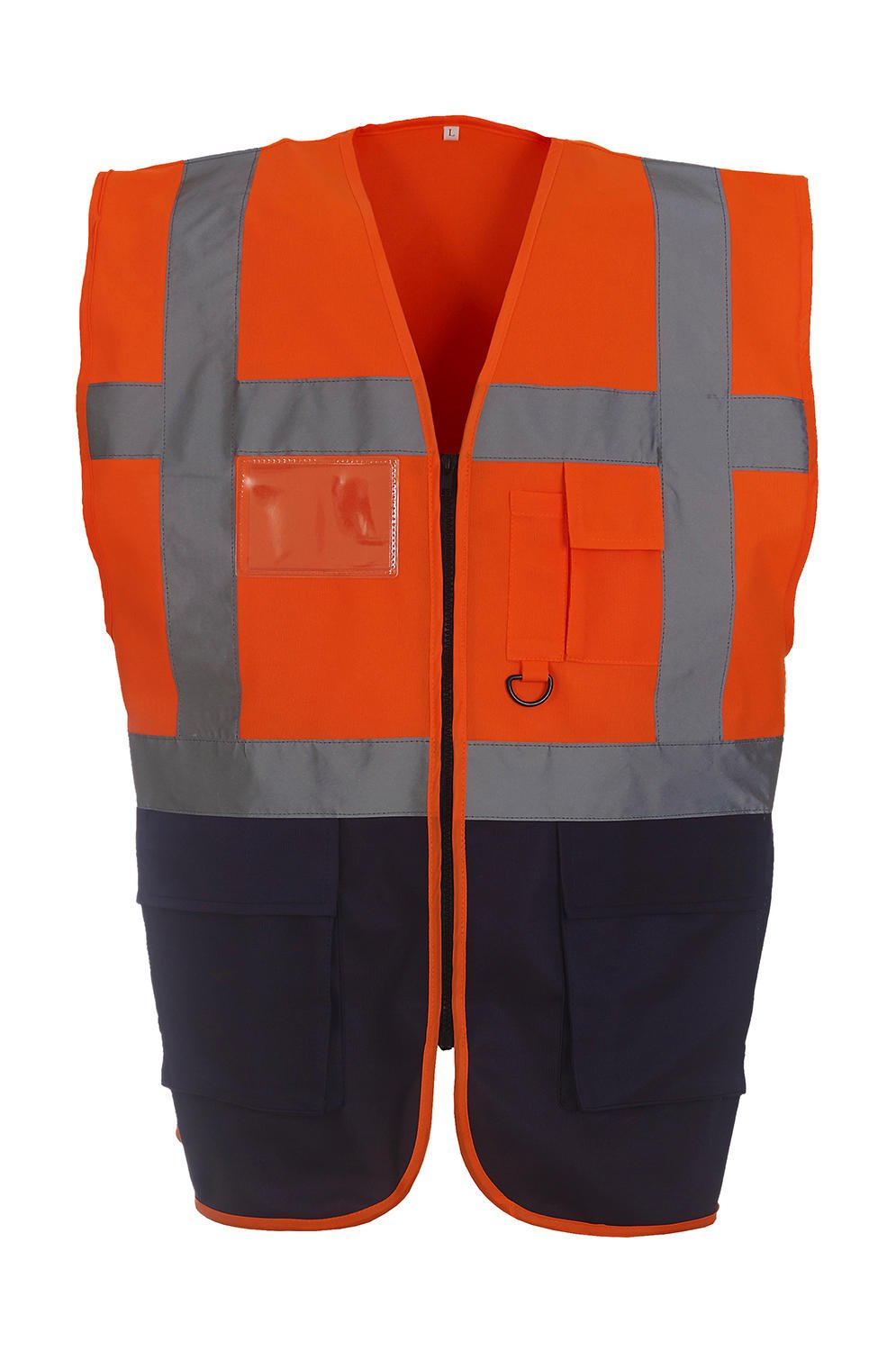 Yoko Men's Yk002/Hvw801 Multi-Functional Executive Hi-Vis Waistcoat - Orange/Black, Medium — image 1