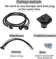 Vista 2 de Extensión de arnés de cableado de remolque de 7 pines 56070, con conectores para caja de camión lateral del vehículo, kit de arnés de cableado