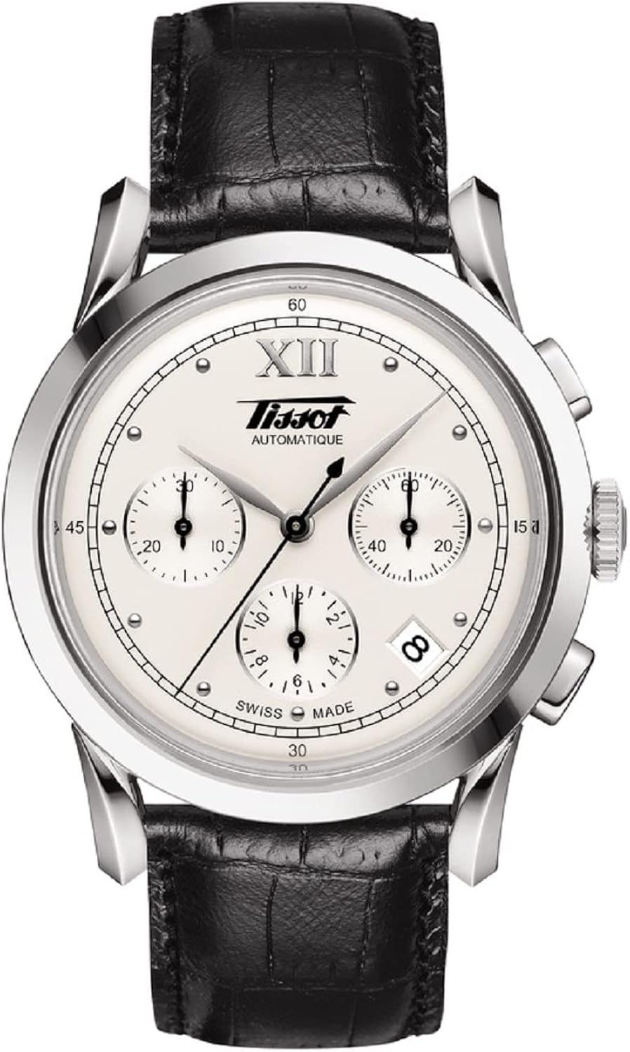Orologio Tissot Unisex T66.1.722.33 Automatico Acciaio Quandrante Bianco Cinturino Pelle