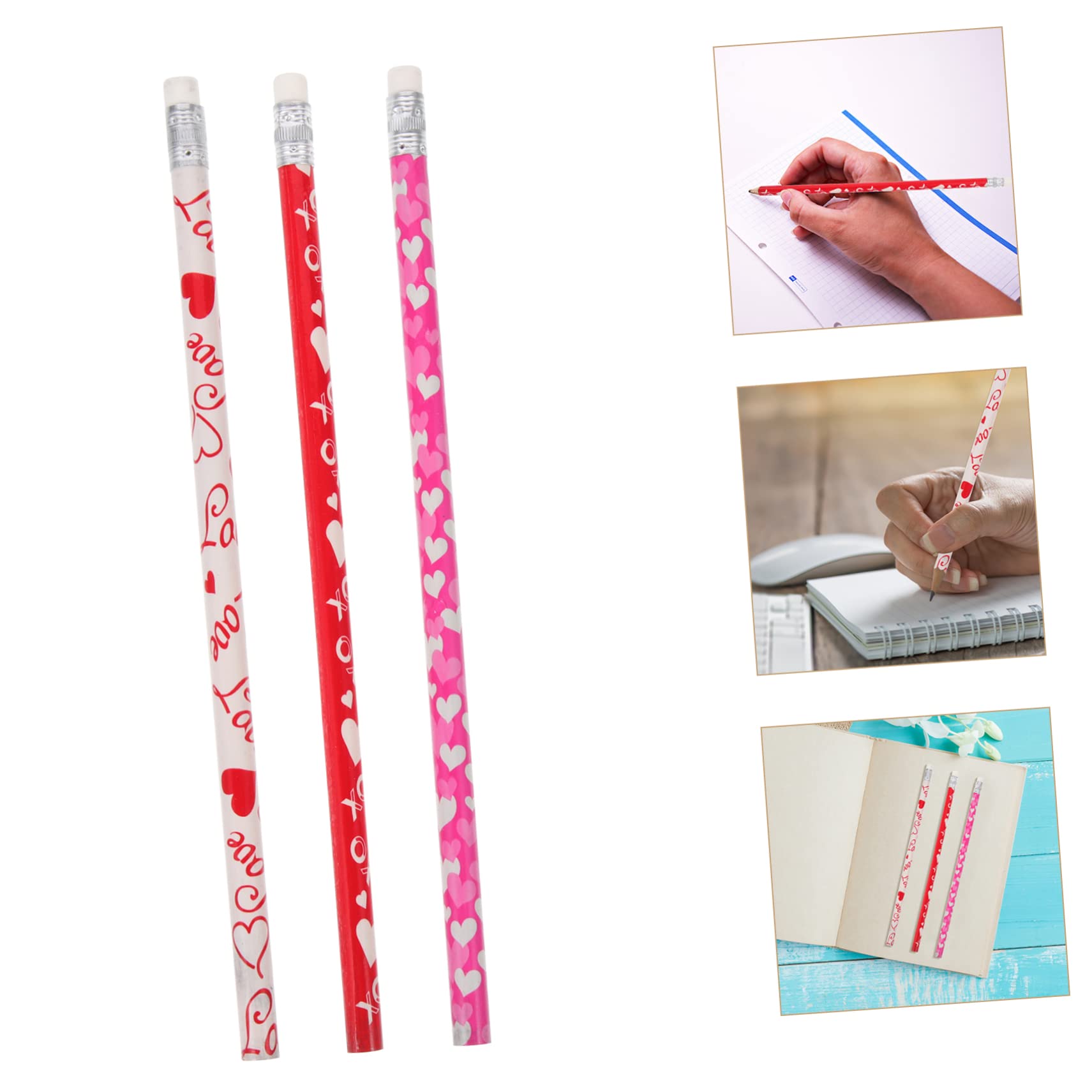Operitacx 4 Ensembles Crayon D'amour Taille Crayon Indiquer Mini-crayons Hb Crayon Ergonomique Gomme Pastel Crayons D'écriture Scolaire Crayons Quotidiens Pour Enfants Peuplier 50 Pièces * 4