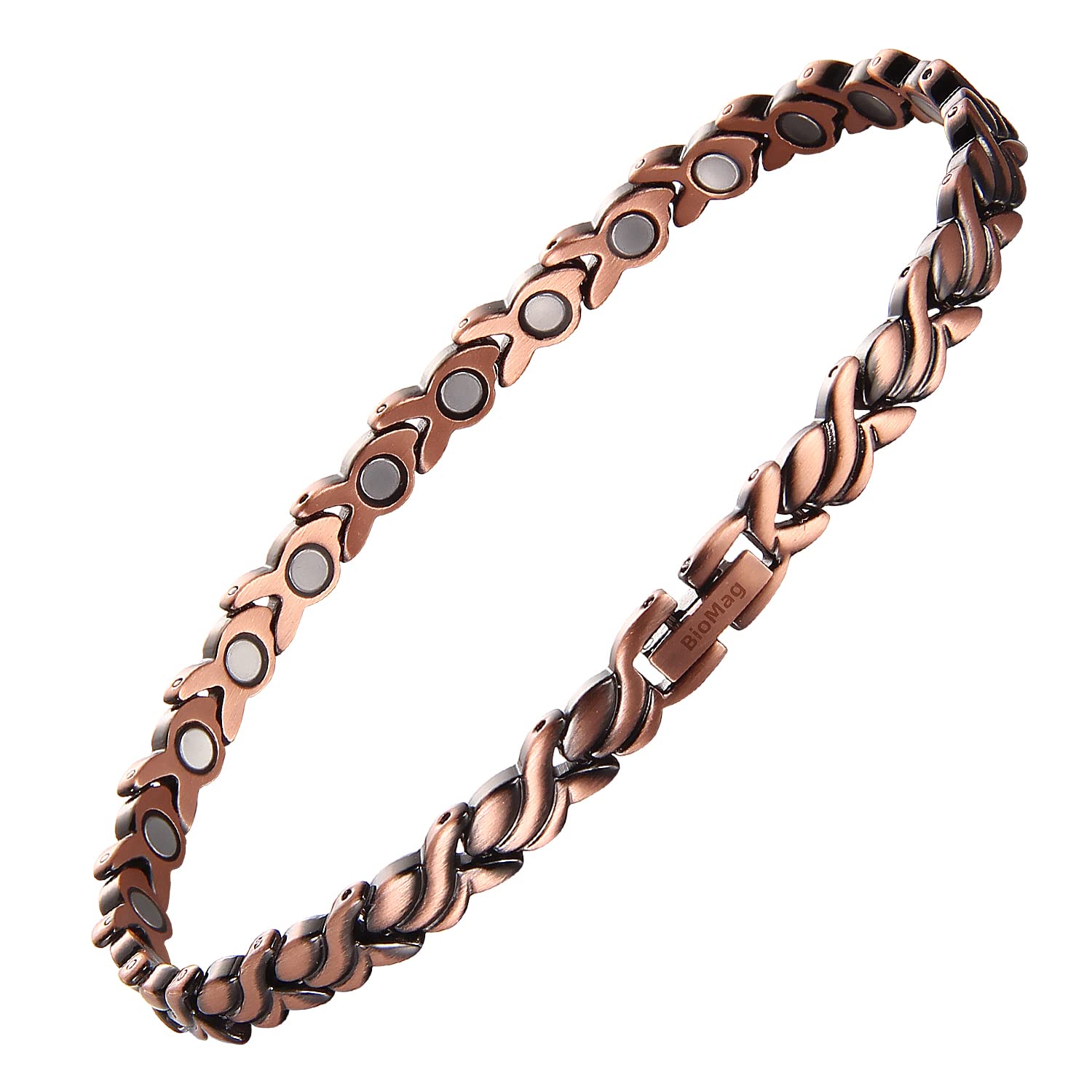 Copper Ankle Bracelet for Women Magnetic Women's Ankle Bracelet 9.5 inches Adjustable Copper Magnet Ankle Bracelet for Lover Mom Valentine's Day Mother's Day Jewelry Gifts