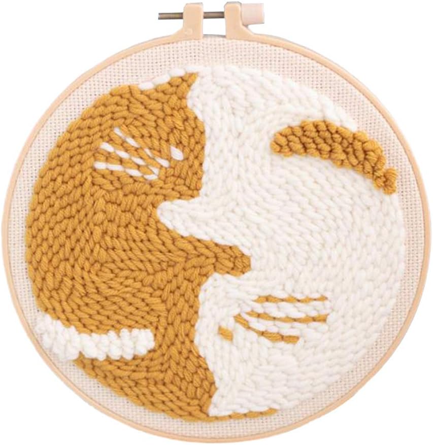 最新 初心者向けの英語の説明が付いたニードルパンチキット DIYの初心者と子供向けのアニマルウールフェルトキットを提供します Dual