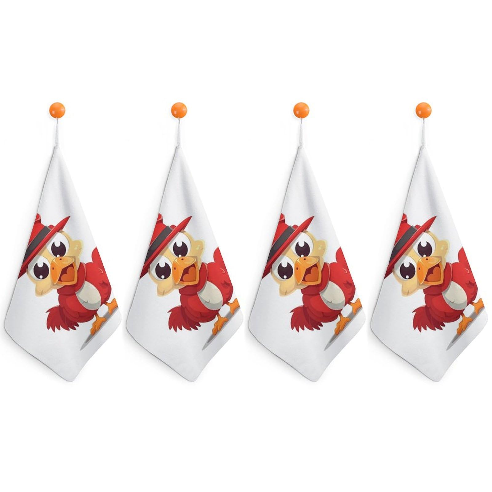 Toallas de cocina de pollo con gorro: dale un toque divertido a tu baño y hogar en un pack de 4