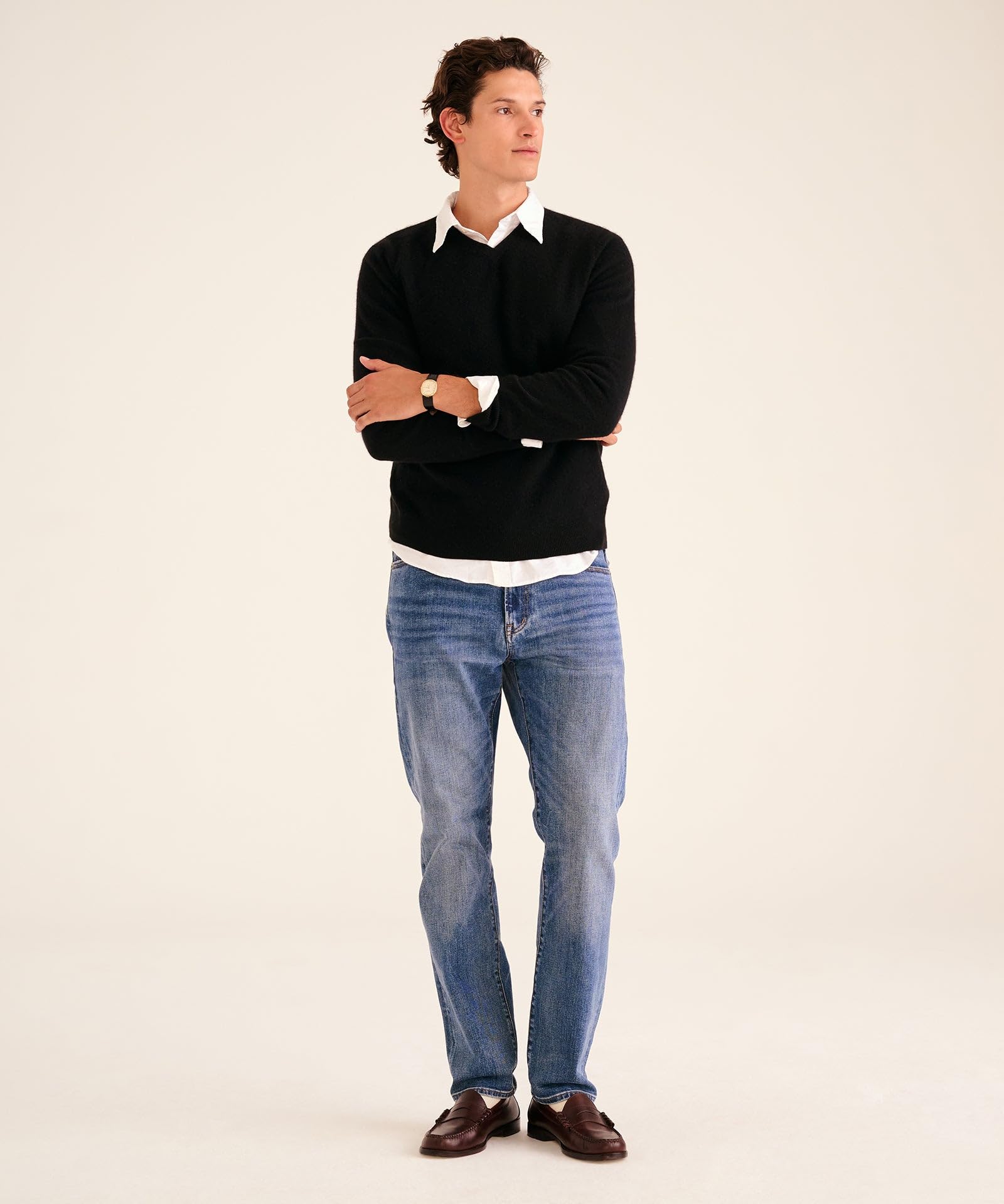 NAADAM Herren The Original Cashmere V-Neck Sweater Men's Sweater (1er Pack)