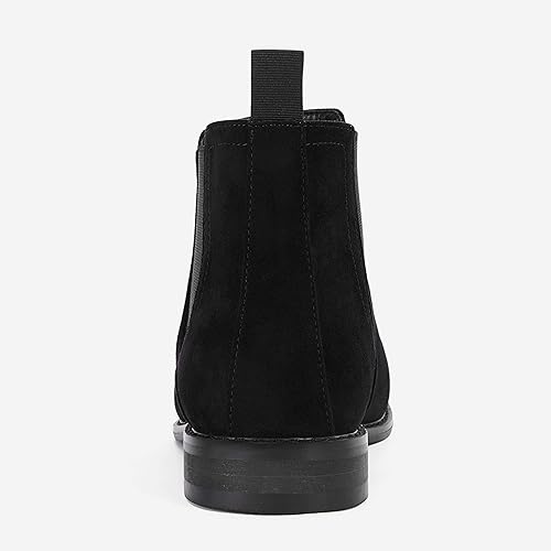 Miniatura 6 de Coutgo Botas Chelsea para hombre, botas de vestir cómodas de gamuza, botas de tobillo Chukka