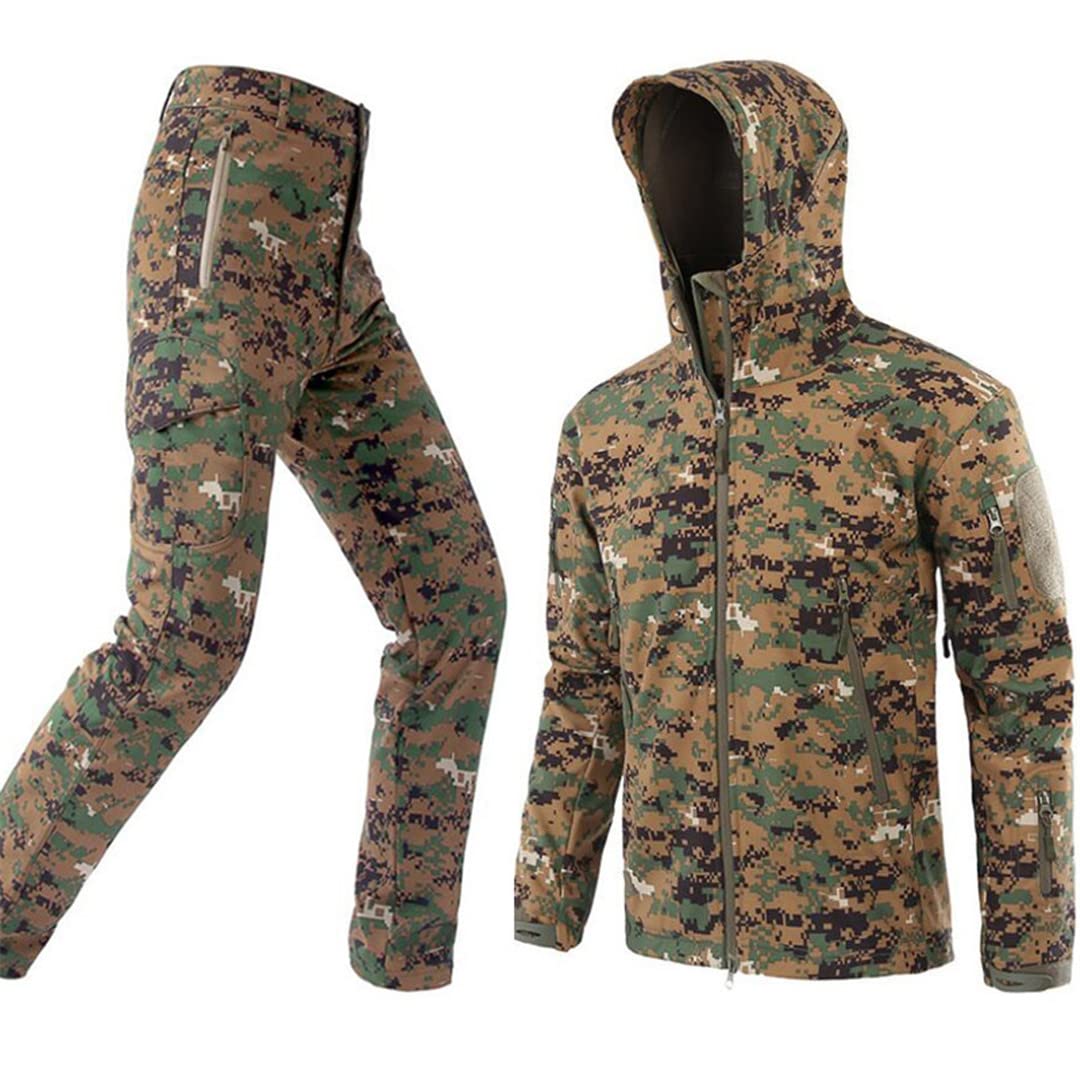 Tattico Softshell Camouflage Giacca Set Uomini Giacca A Vento Caccia Vestiti Camo Giacca Militare Andpants