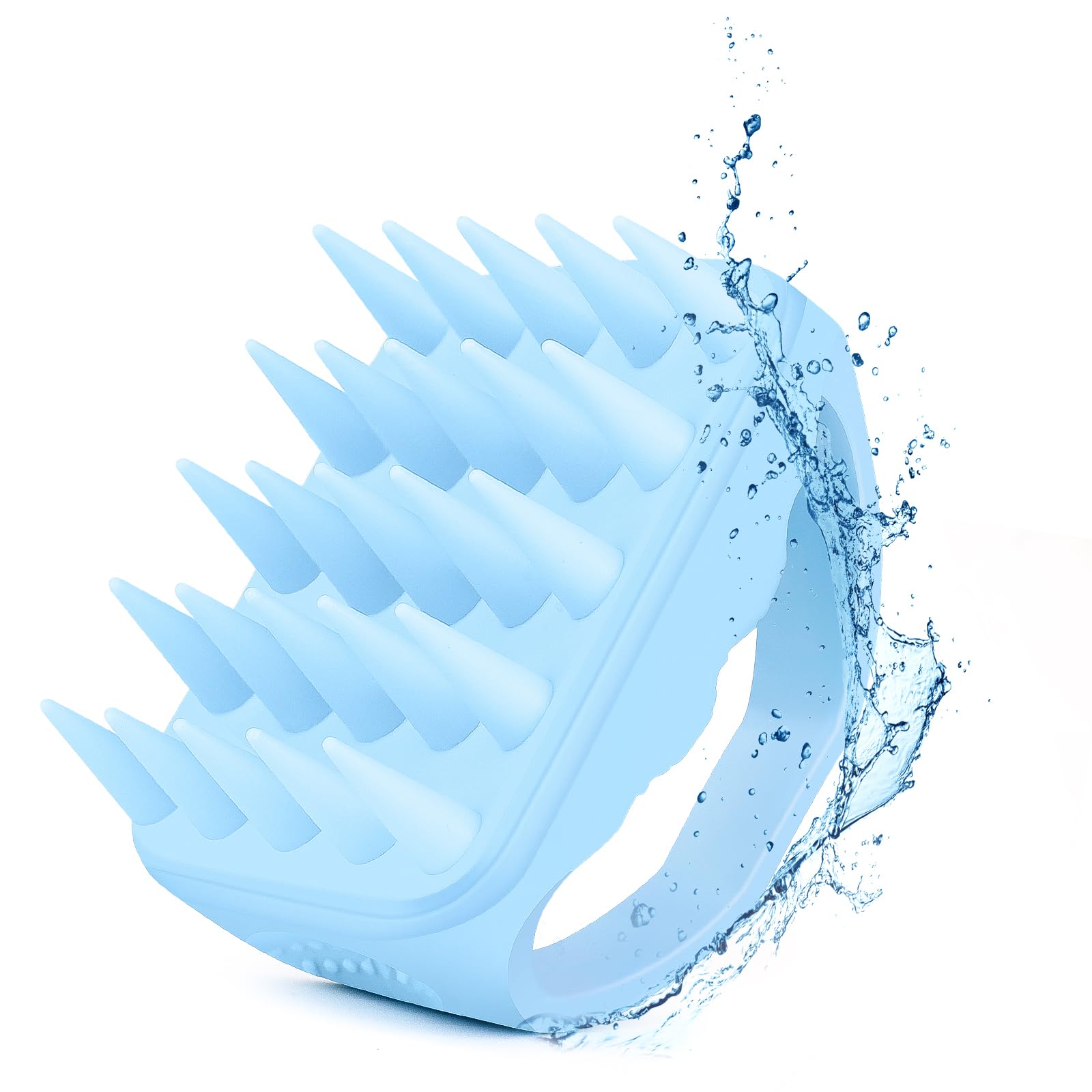 Bsisme Scalp Massager Hair Growth, Scalp Scrubber with Soft Silicone Bristles for Dandruff Removal, Shampoo Brush for Men Women Kids Pets Wet Dry Hair