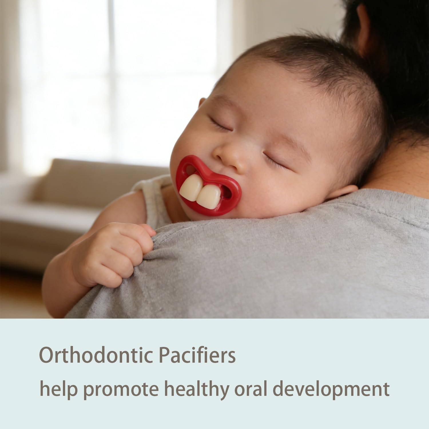 YAPROMO Divertidos chupetes de ortodoncia para bebés, sin BPA, sin látex, paquete de 4