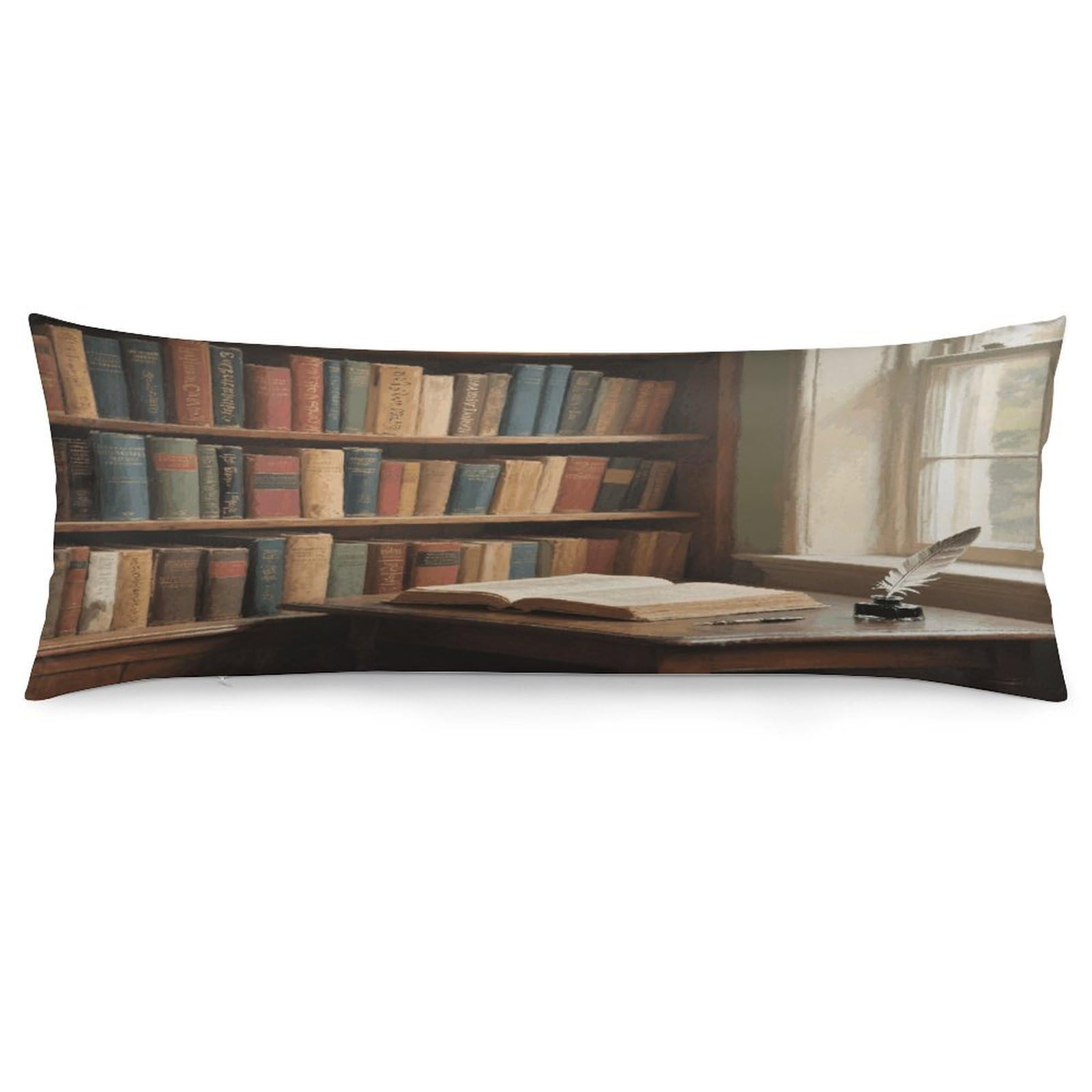 Books Throw Pillow Cover Soft Pillow Case Decorative Lumbar Pillow Cover Cozy Throw Pillowcase Polyester Rectangular Cushion Case Decor for Couch Sofa Bed