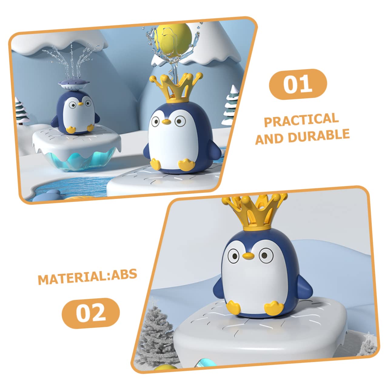 Juguete de Baño para Niños Forma de Pingüino Que Rocía Agua, Fabricado en Abs, Adecuado para Bebés y Niños Pequeños Hora del Baño