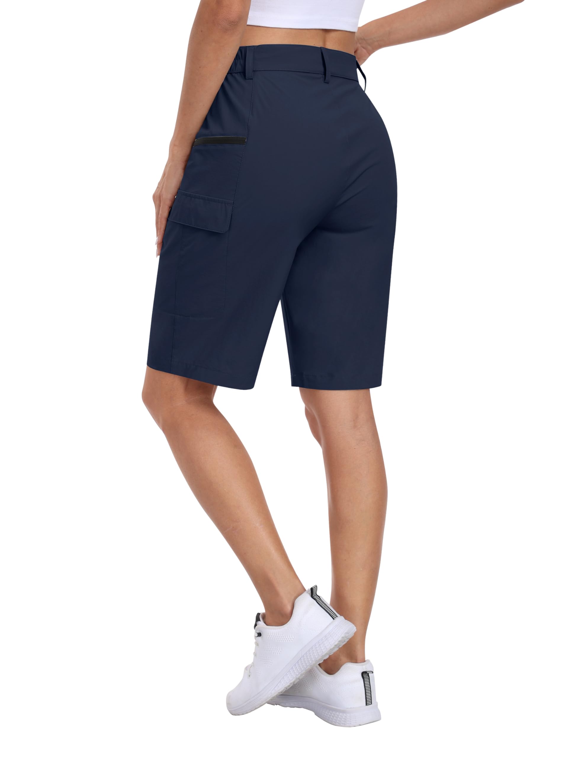 MoFiz Short Cargo Femme Pantalon Randonnée Imperméable Bermuda Short Golf Sport été Shorts avec Poches