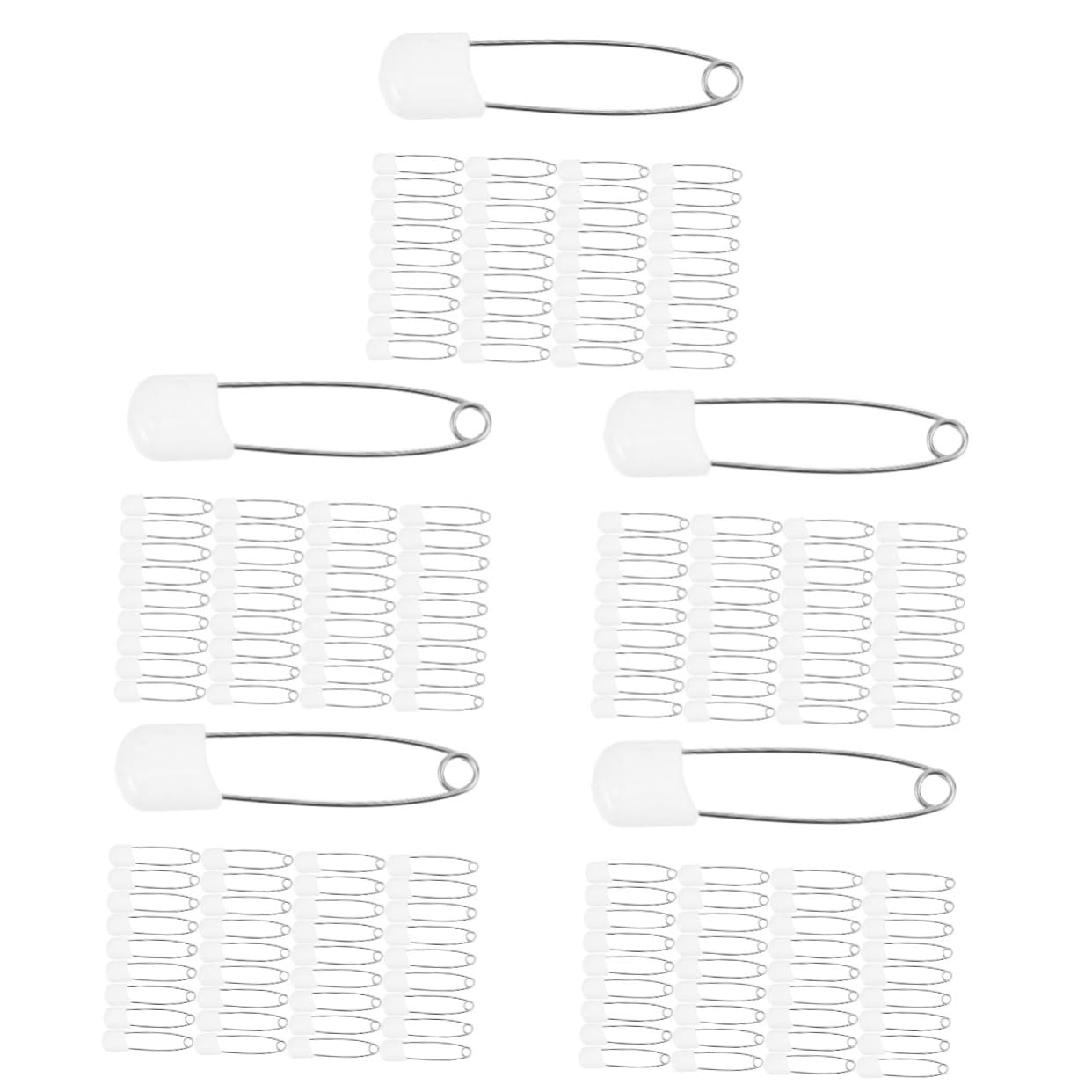 VICASKY 5 Sätze Sicherheitsnadeln Hochwertige Brooch Pins Für Stoffwindeln Kinderbekleidung Und Mehr Leicht Tragbar Und Einfach Zu Verwenden Für Neugeborene Und Kleinkinder 60 Stück * 5