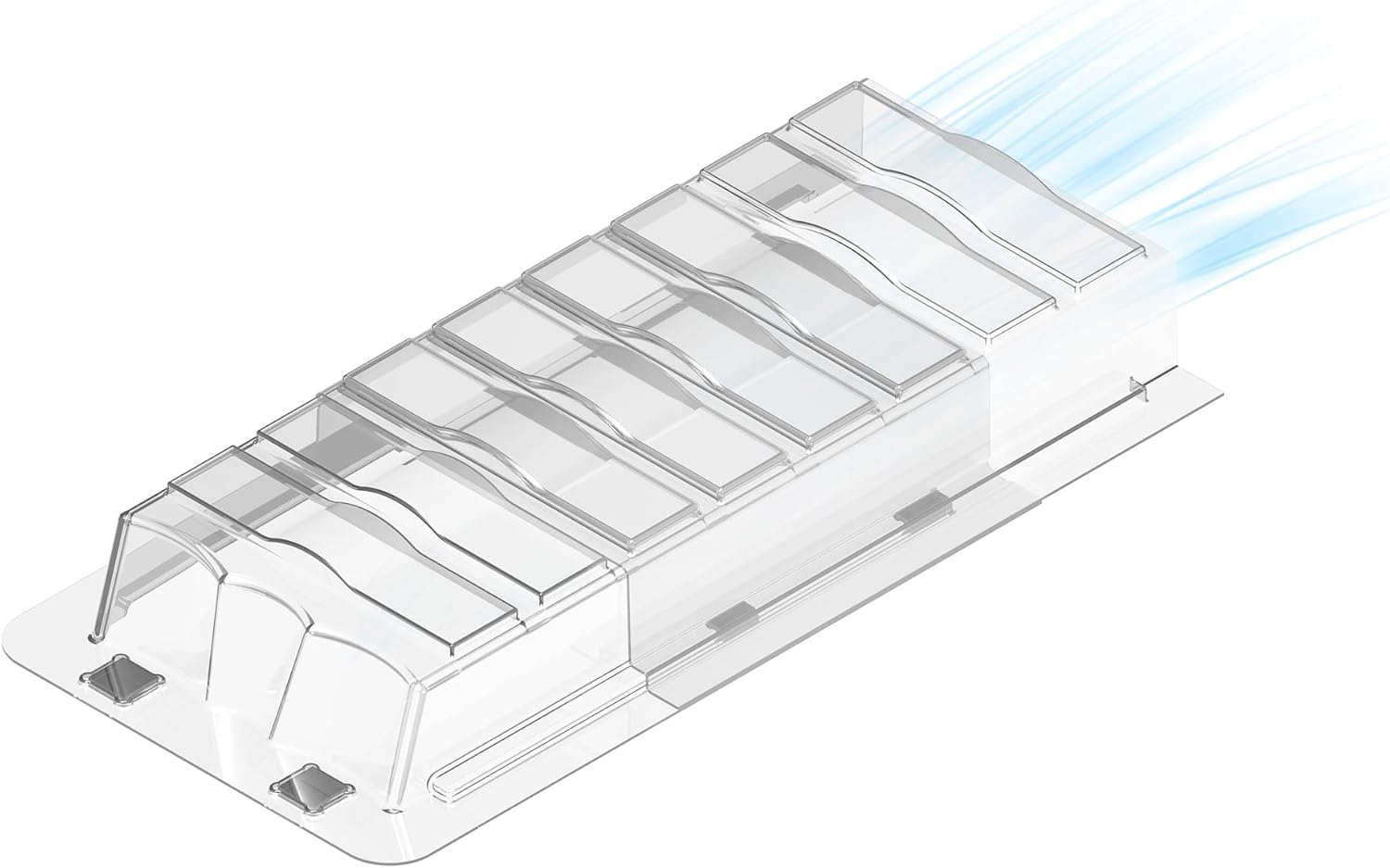 Sideways Magnetic Vent Extender for Under Furniture, Floor Resiter Vent Deflector Fits Vents 3" - 6" Wide (1PCS) 1-PCS